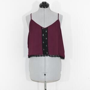 3/$10 Forever21 Purple Lace Crop Top Size Large